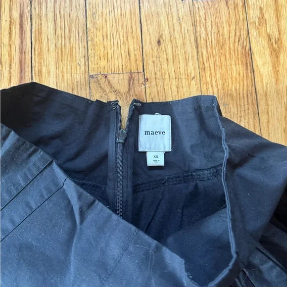 Anthropologie Black Cotton Skort - Picture 2 of 4